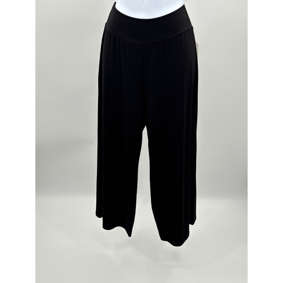CLARA SUNWOO Pants - Clara Sunwoo Black Wide Leg Palazzo Pants Liquid Jersey CPG5 Womens Medium NWT